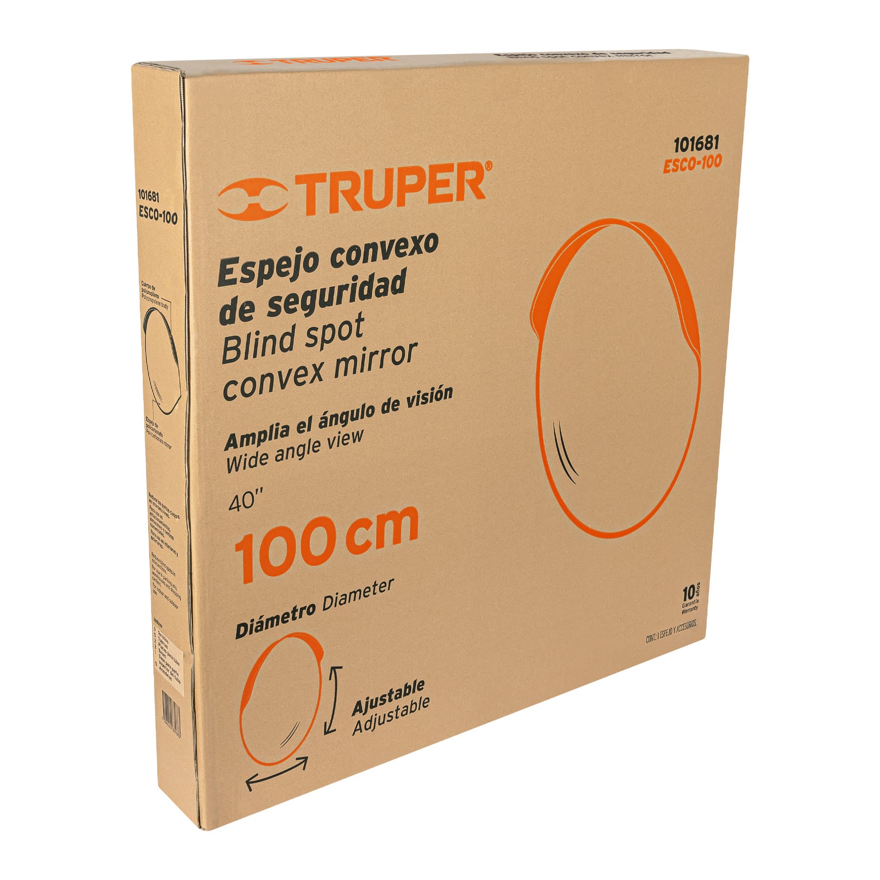 Truper ESCO-100 Espejo convexo de 100 cm, Truper