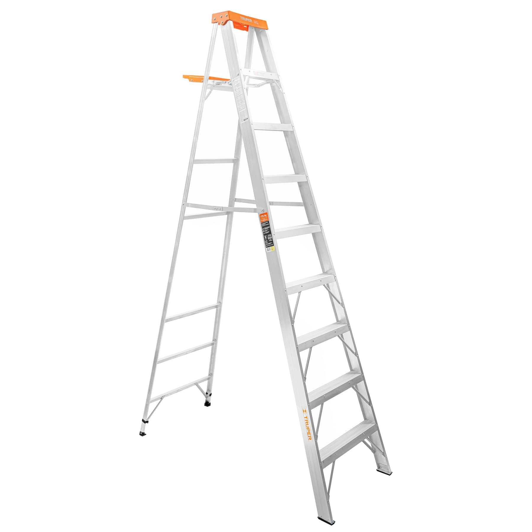 Truper EST-28 Escalera de tijera tipo II 8 peldaños con bandeja | Ferrenacional