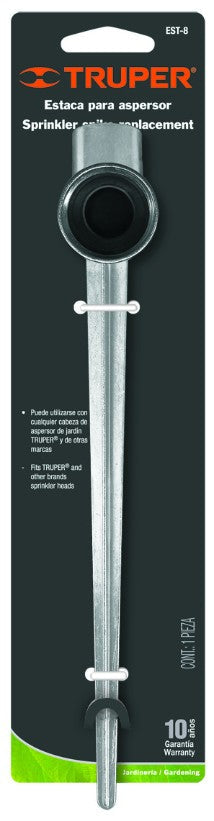 Truper EST-8 Estaca metálica universal para aspersor, 8'