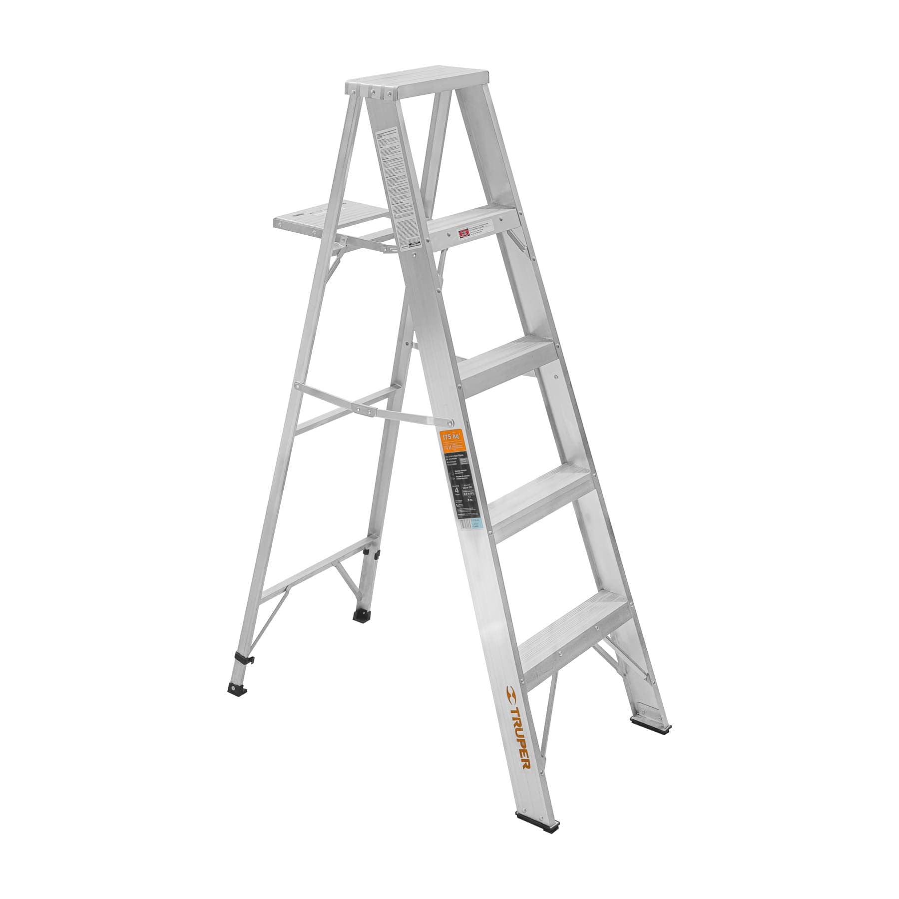 Truper ESTA-24 Escalera de tijera aluminio tipo II 4 peldaños | Ferrenacional