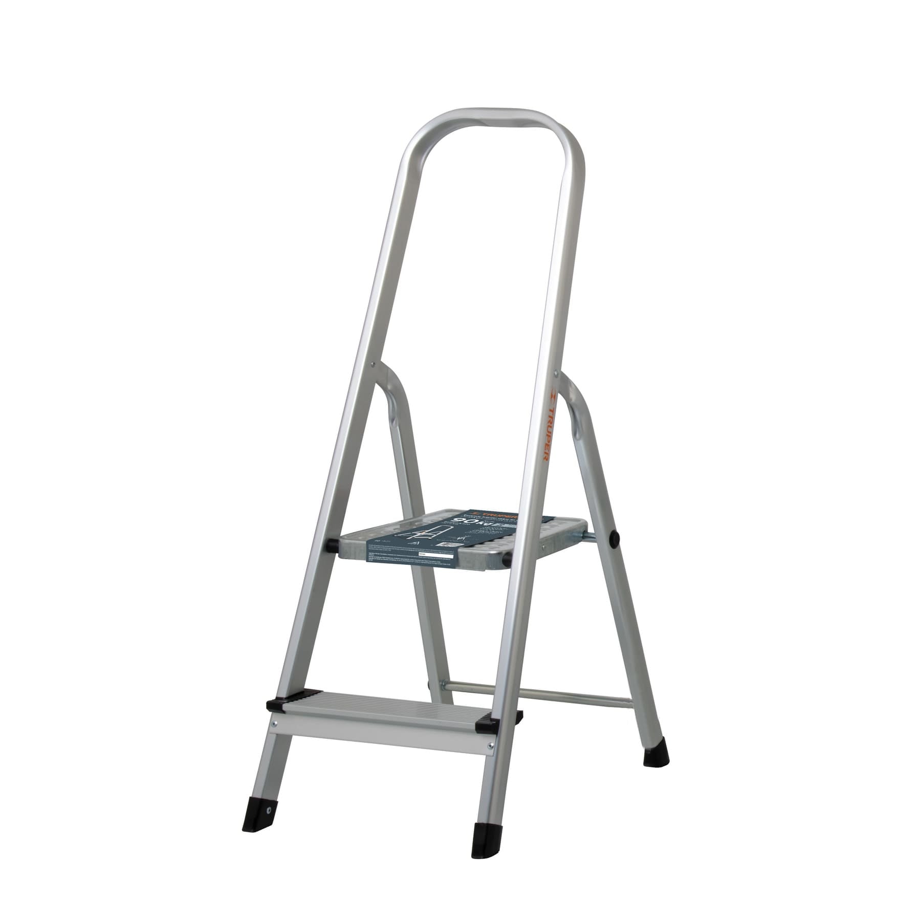 Truper ESTU-2A Escalera tubular plegable aluminio 2 peldaños | Ferrenacional