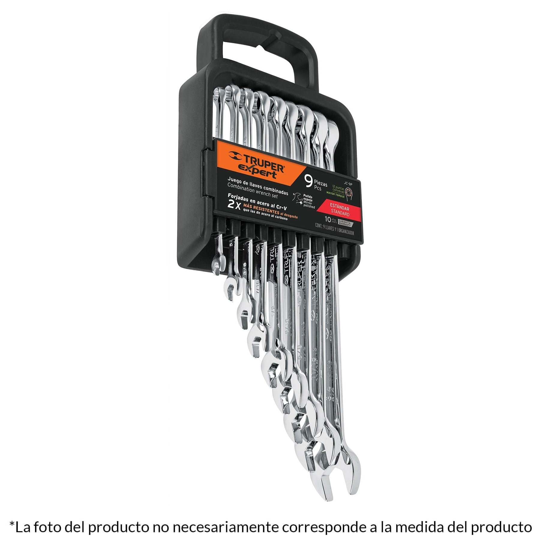 Juego de 9 Llaves Combinadas Extralargas mm | Truper Expert Cr-V