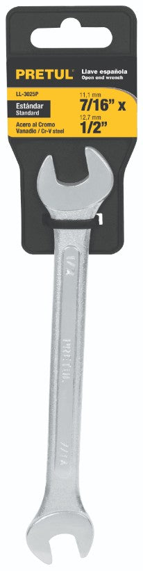 Pretul LL-3025P Llave española, 7/16 x 1/2' x 172 mm, Pretul