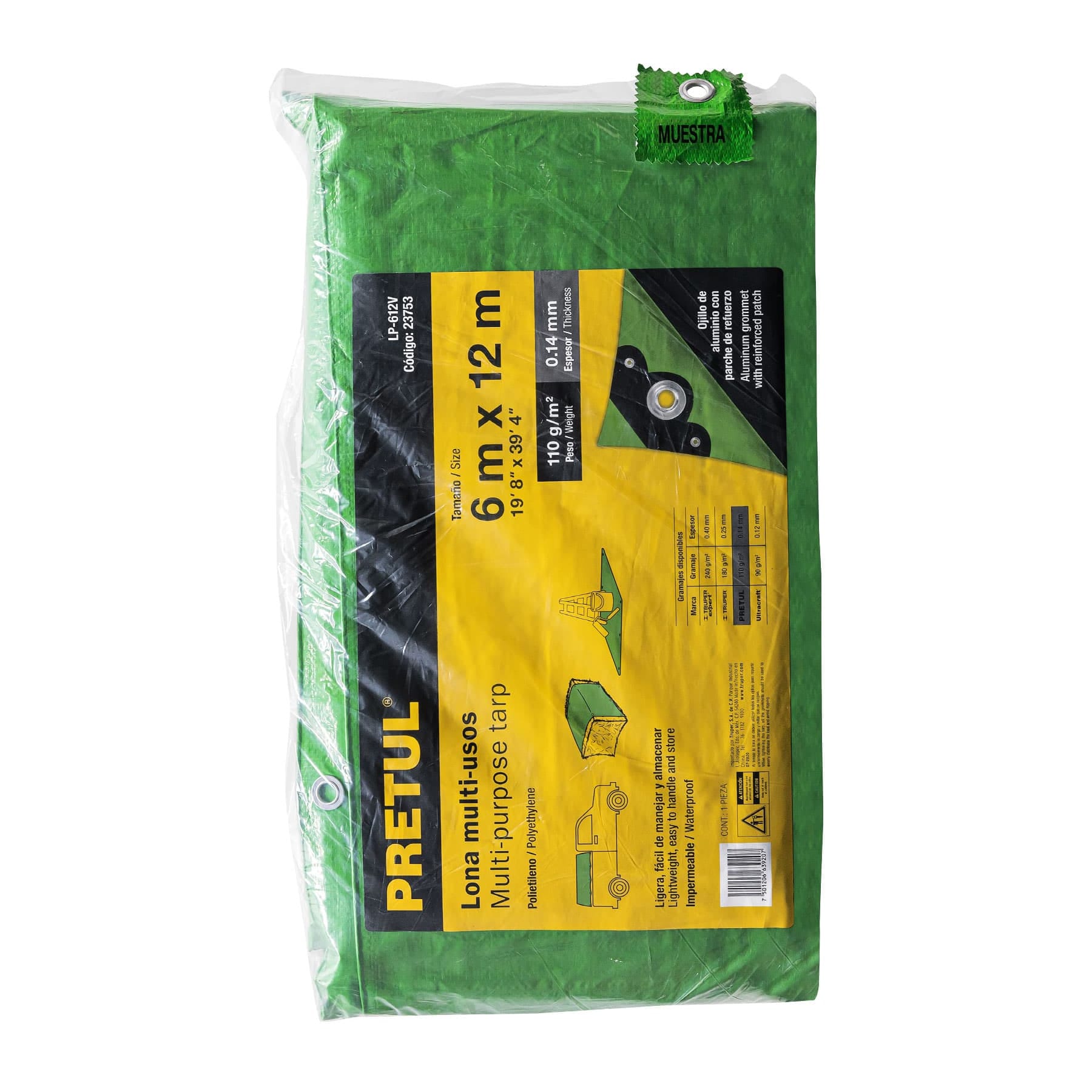 Pretul LP-612V Lona 6 x 12 m, verde, Pretul