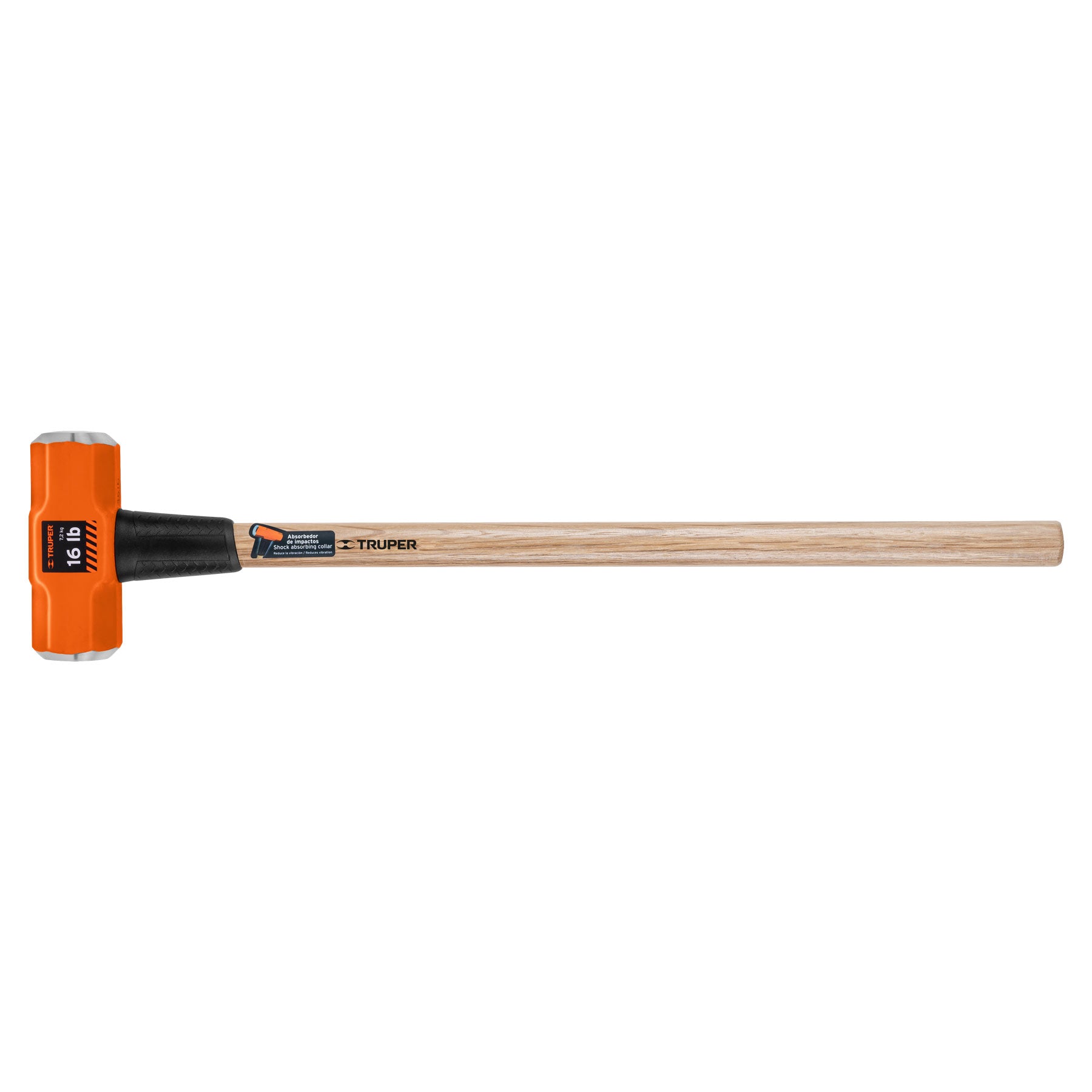 Truper MD-16M Marro octagonal 16 lb, mango de madera 36'