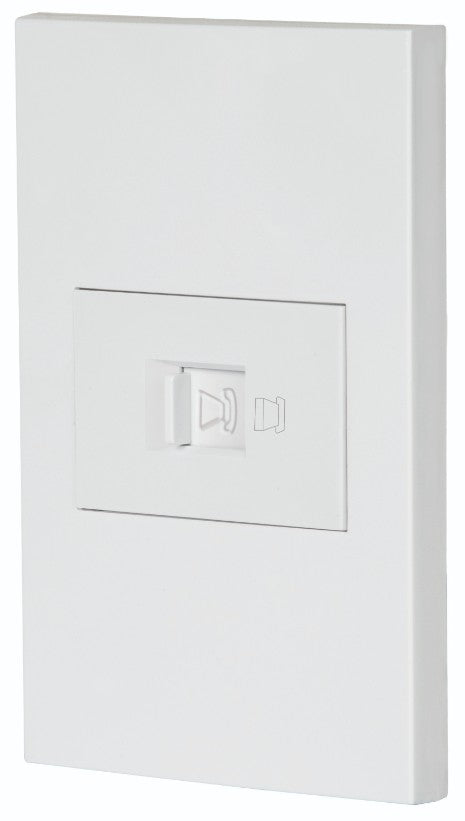 Volteck PA-TE-EB Placa armada 1 toma para teléfono, 1.5 mod, Española, blanco