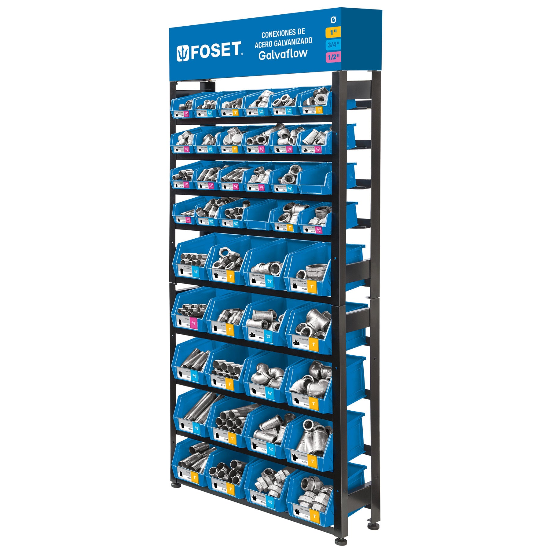 Foset R-CG-FOS Rack con conexiones de acero galvanizado, Foset