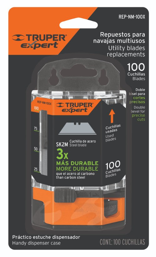Expert REP-NM-100X Cuchillas de repuesto para NV-7X y NM-6, 100 piezas, Expert