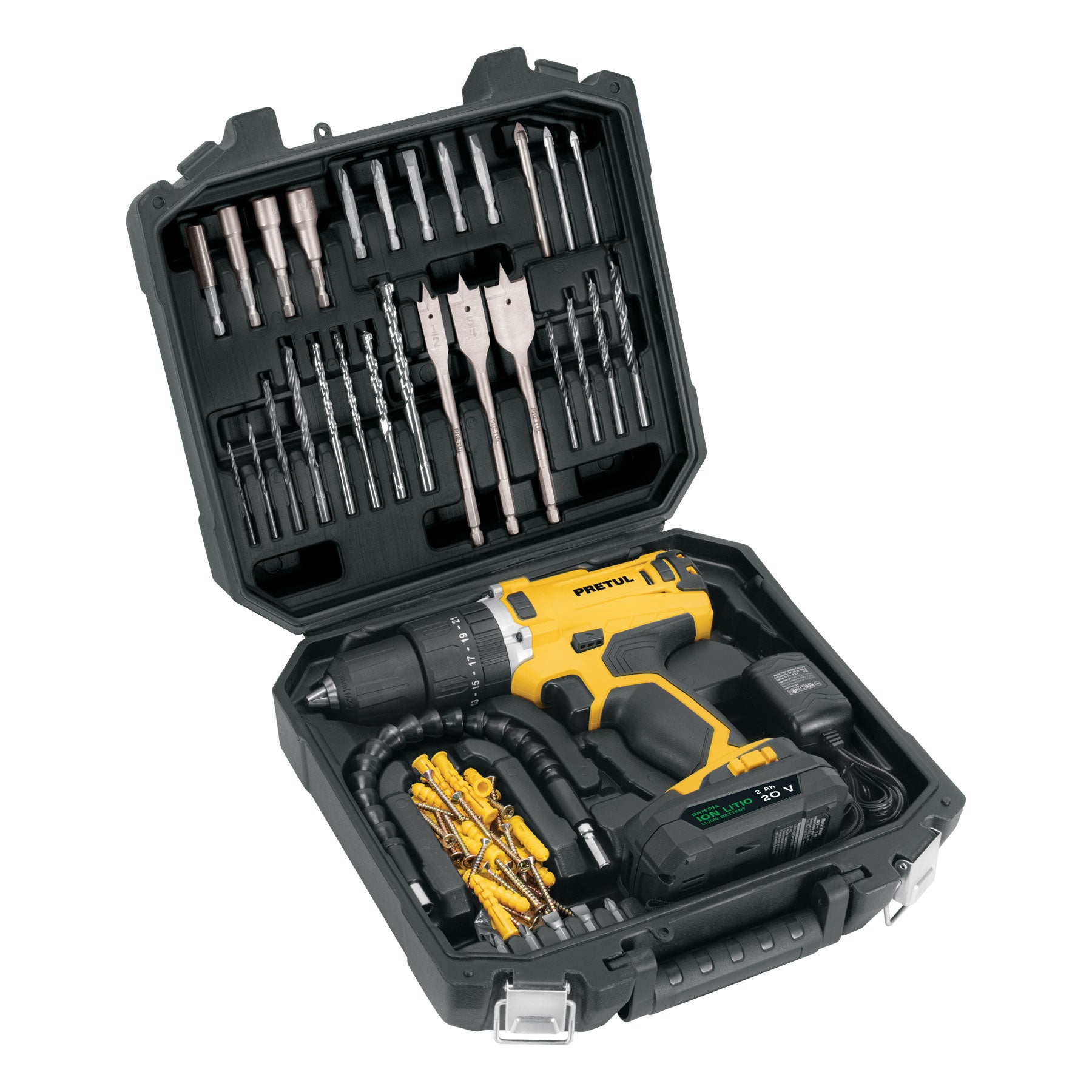 ROTI-20P2K Kit rotomartillo inalámbrico 1/2" 20V y 32 accesorios