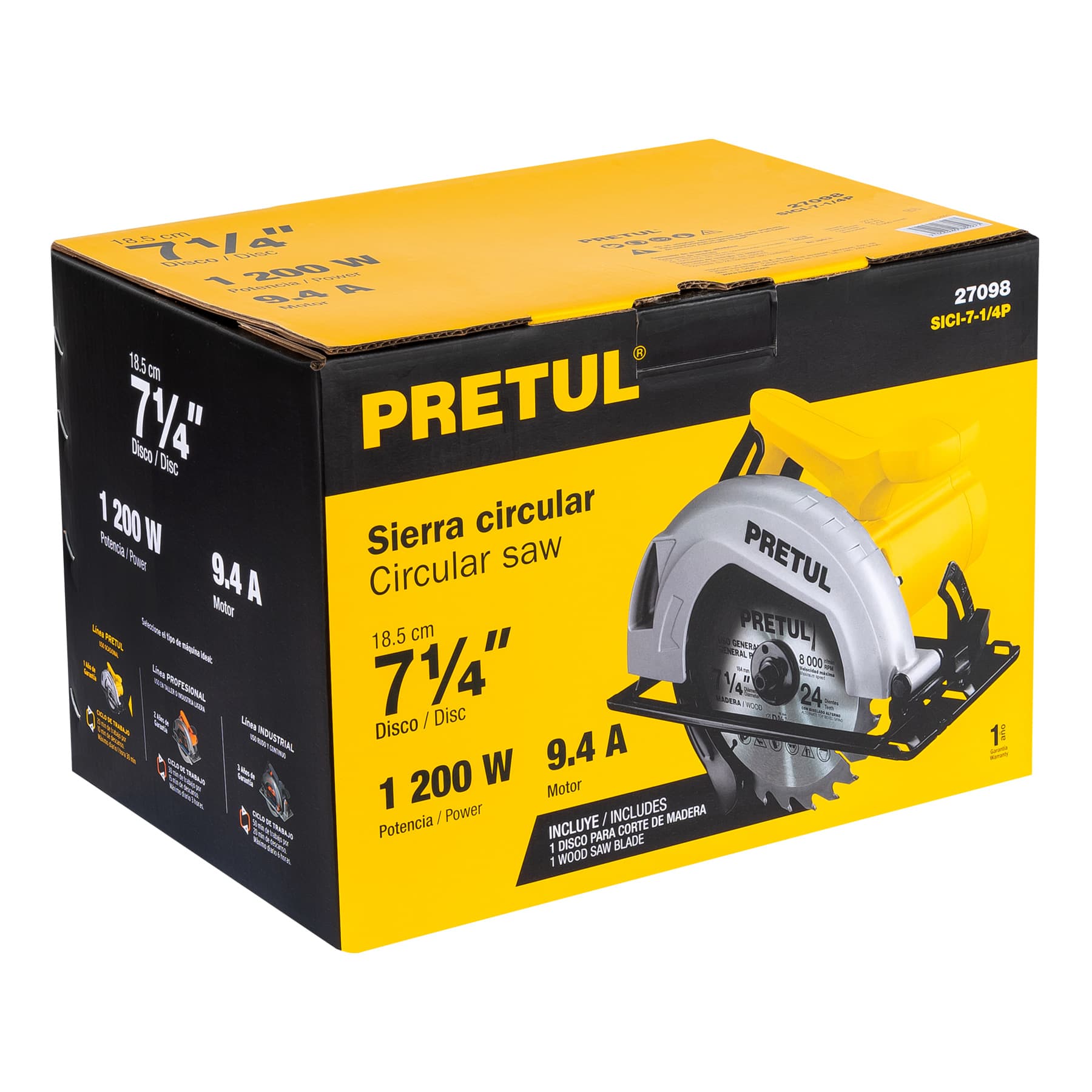 Pretul SICI-7-1/4P Sierra circular 7-1/4' 1200 W