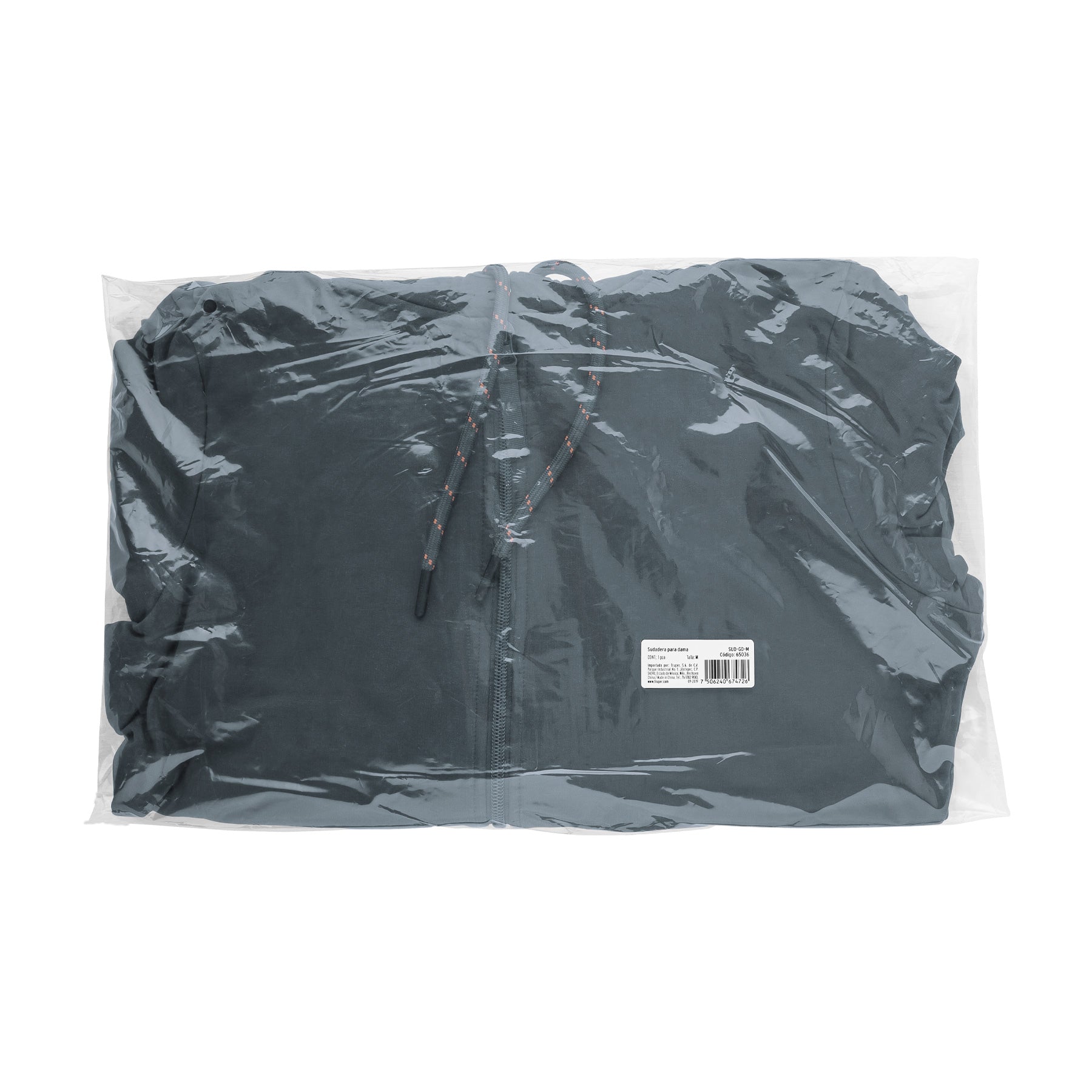 Truper SUD-GD-M Sudadera gris para dama, talla M