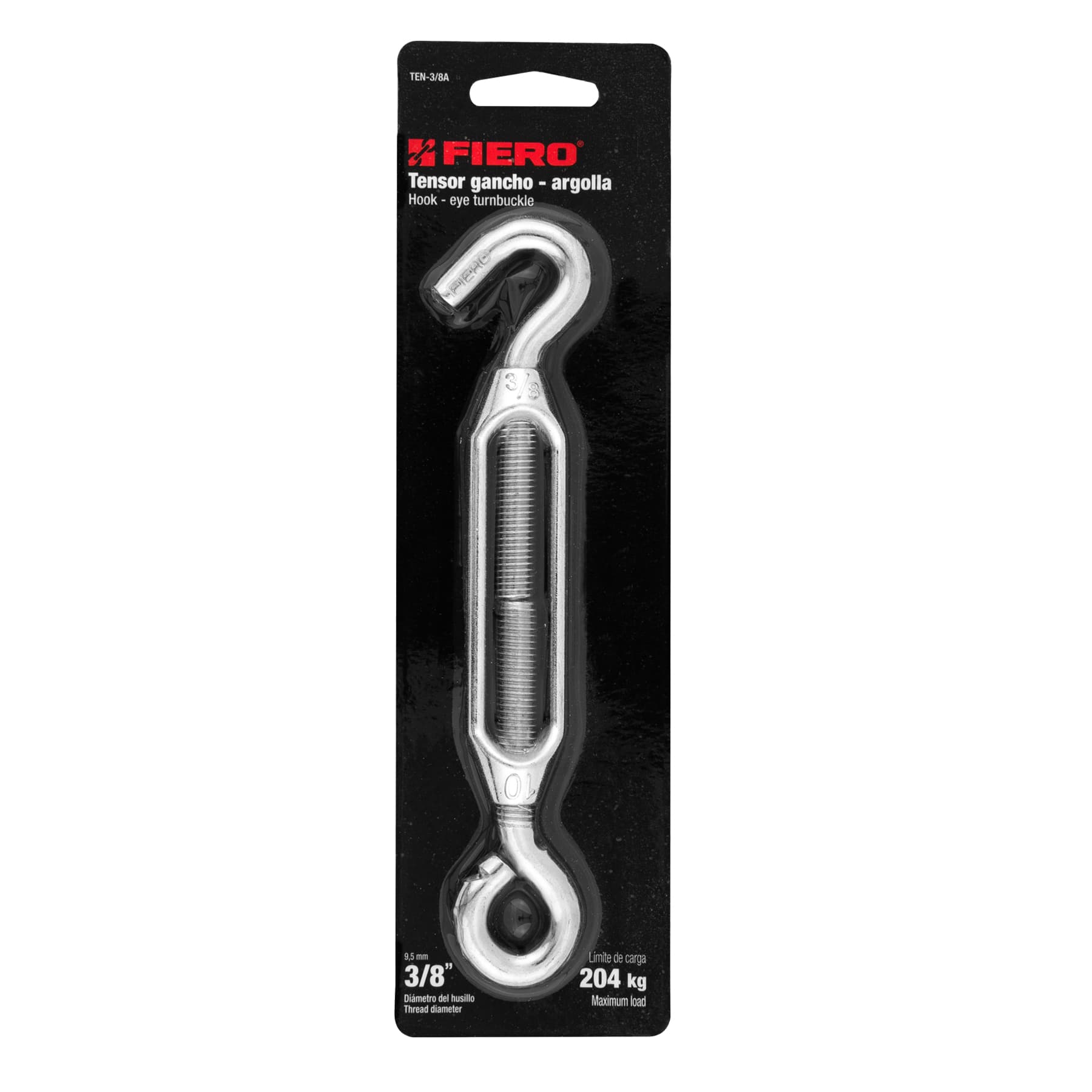 Fiero TEN-3/8A Tensor zinc, 3/8', gancho-argolla