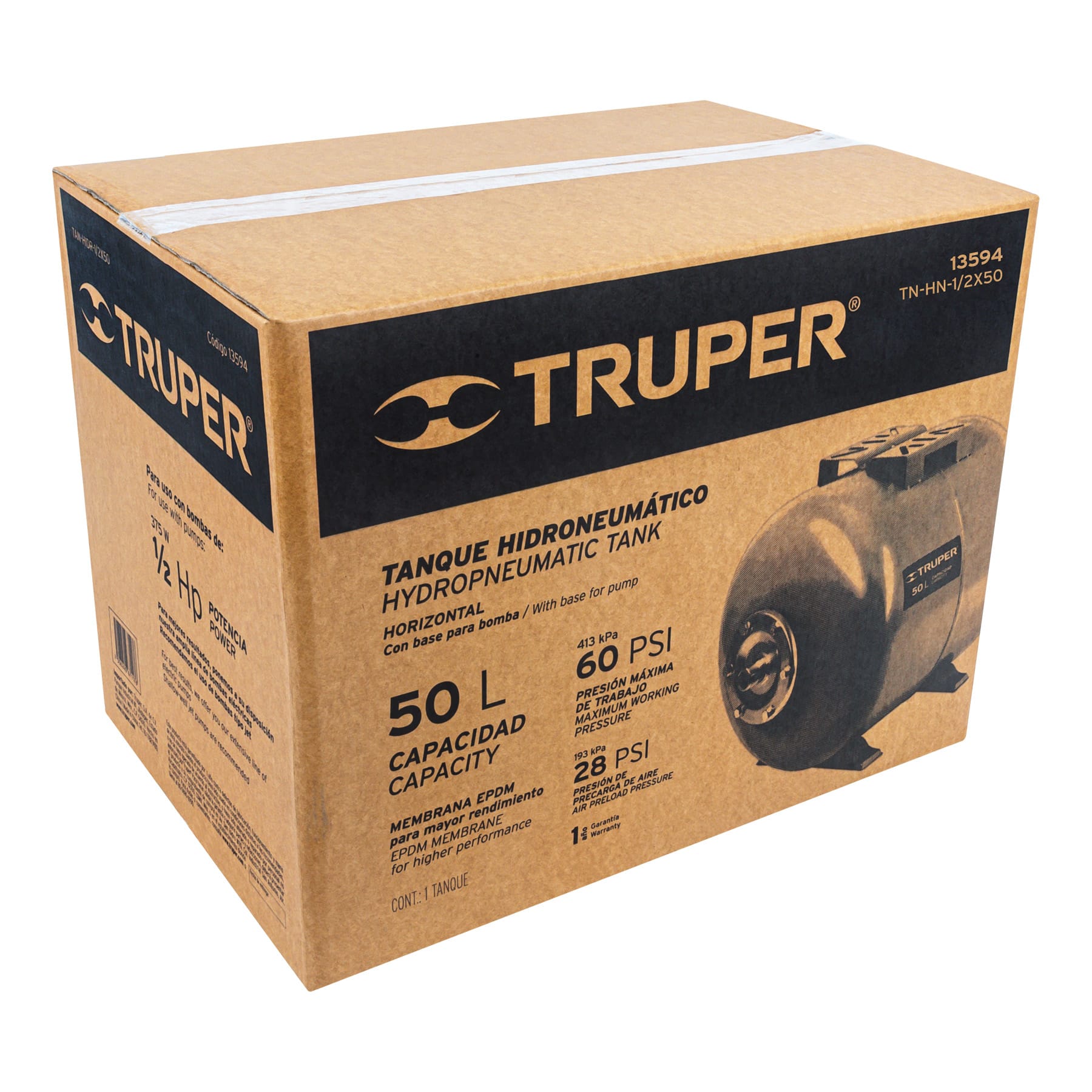 Truper TN-HN-1/2X50 Tanque para bomba hidroneumática HIDR-1/2X50