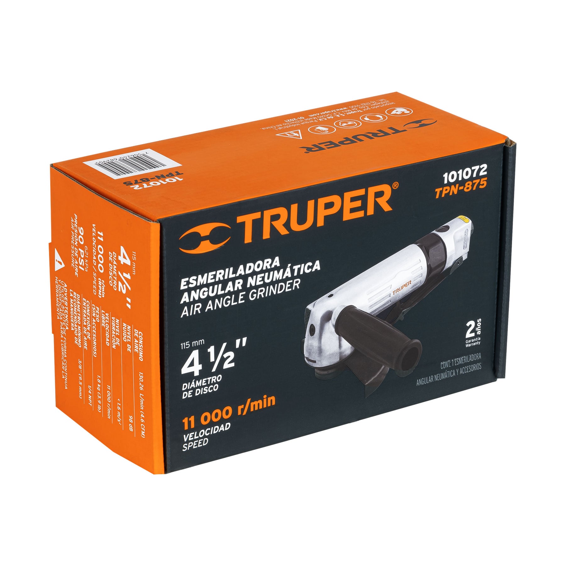 Esmeriladora Neumática Angular 4-1/2" - Truper TPN-875