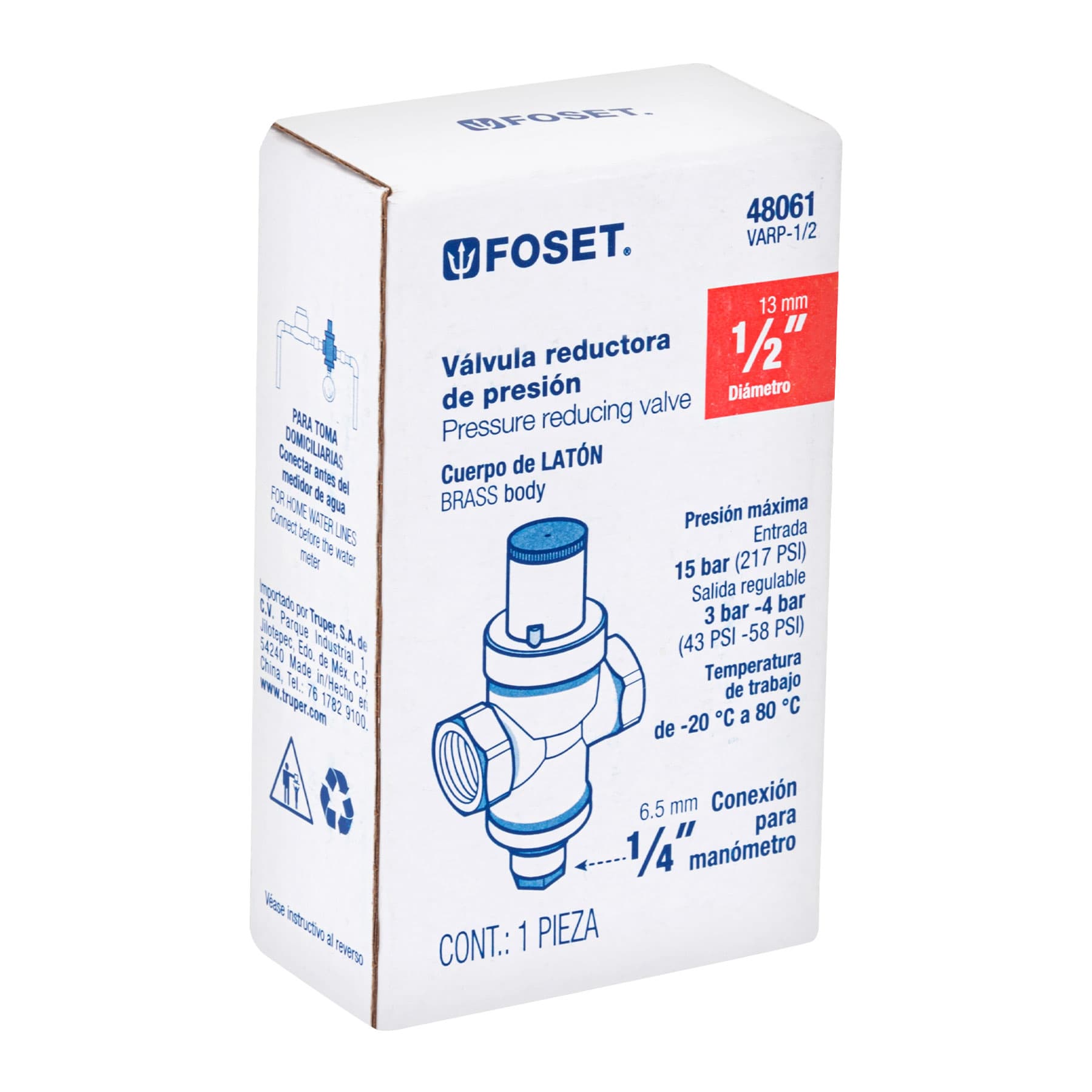 Foset VARP-1/2 Válvula reductora de presión 1/2'