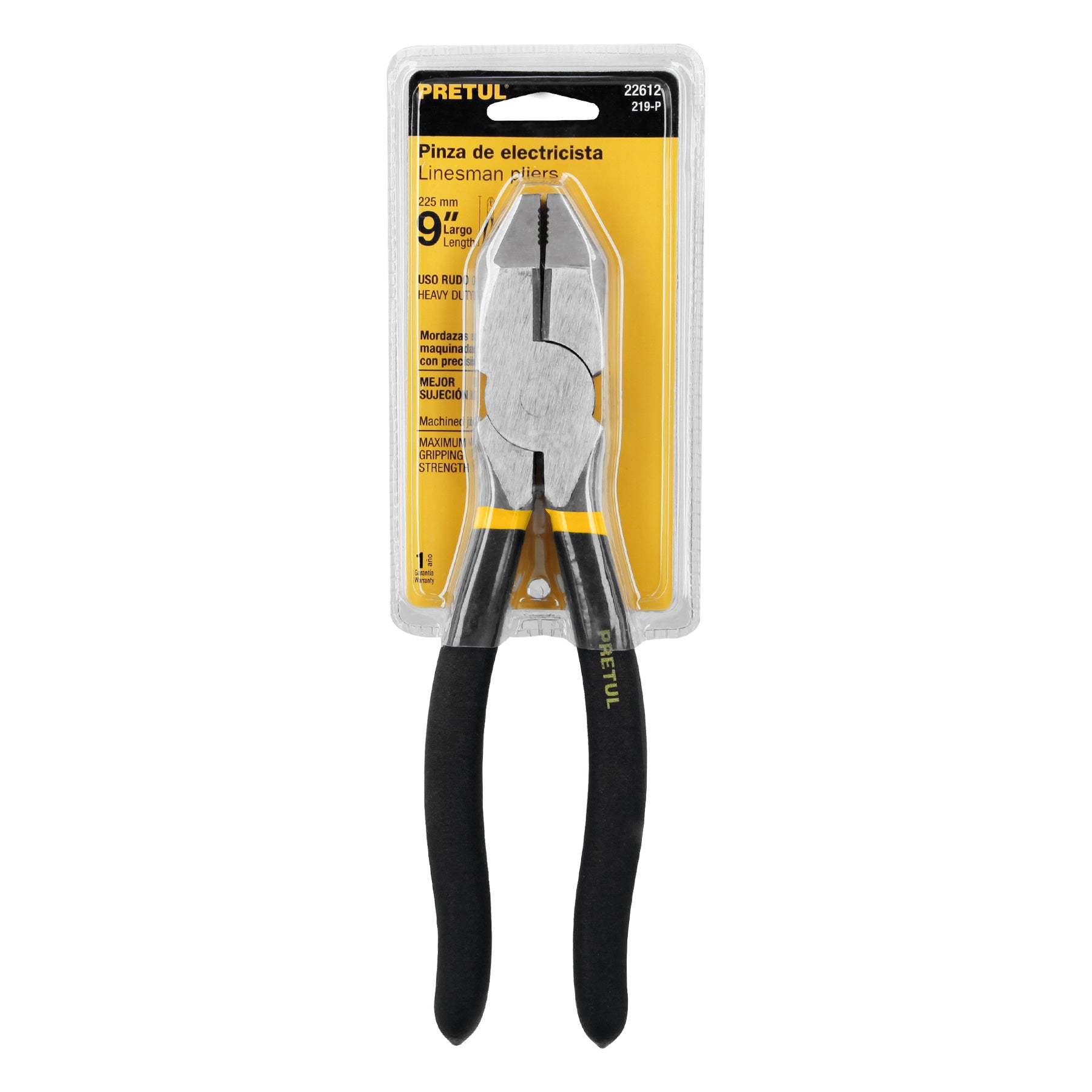 Truper 219-P Pinza para electricista 9' uso rudo, Pretul