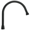 Foset AQCR-80M Cuello para mezcladora de fregadero, negro mate, Aqua