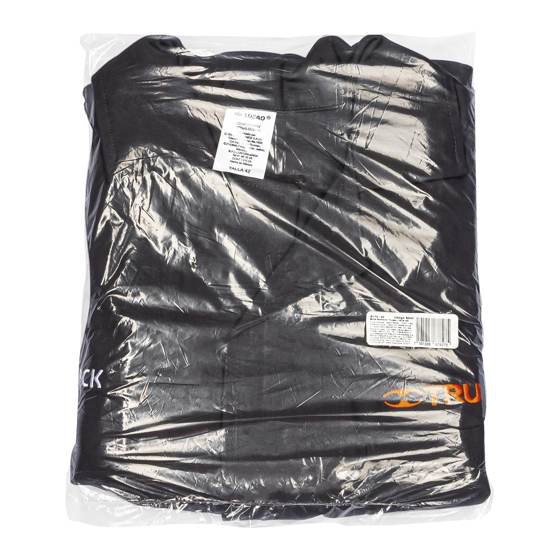 Truper BATA-42 Bata bordada con logo, talla 42 - Ferrenacional