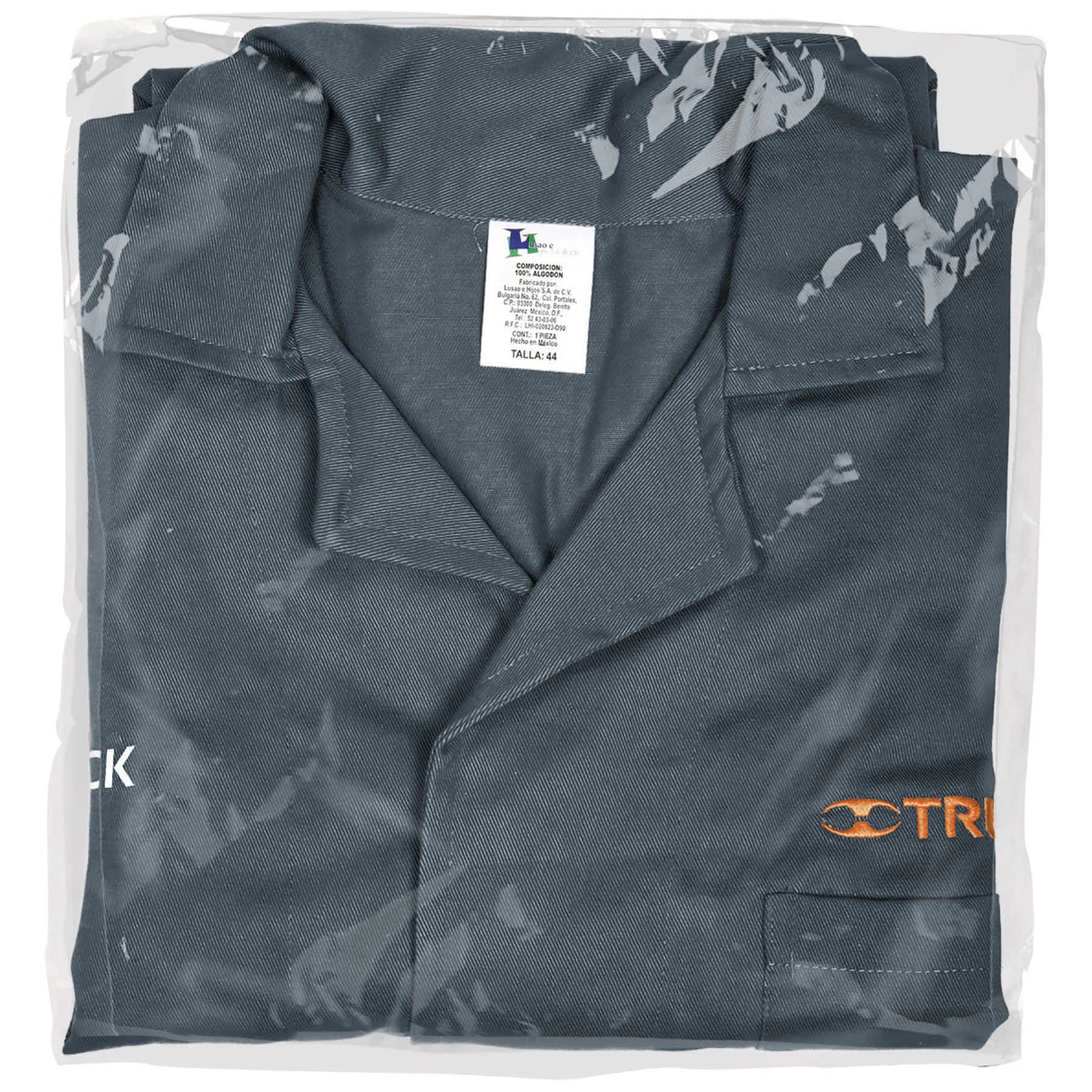 Truper BATA-44 Bata bordada con logo, talla 44