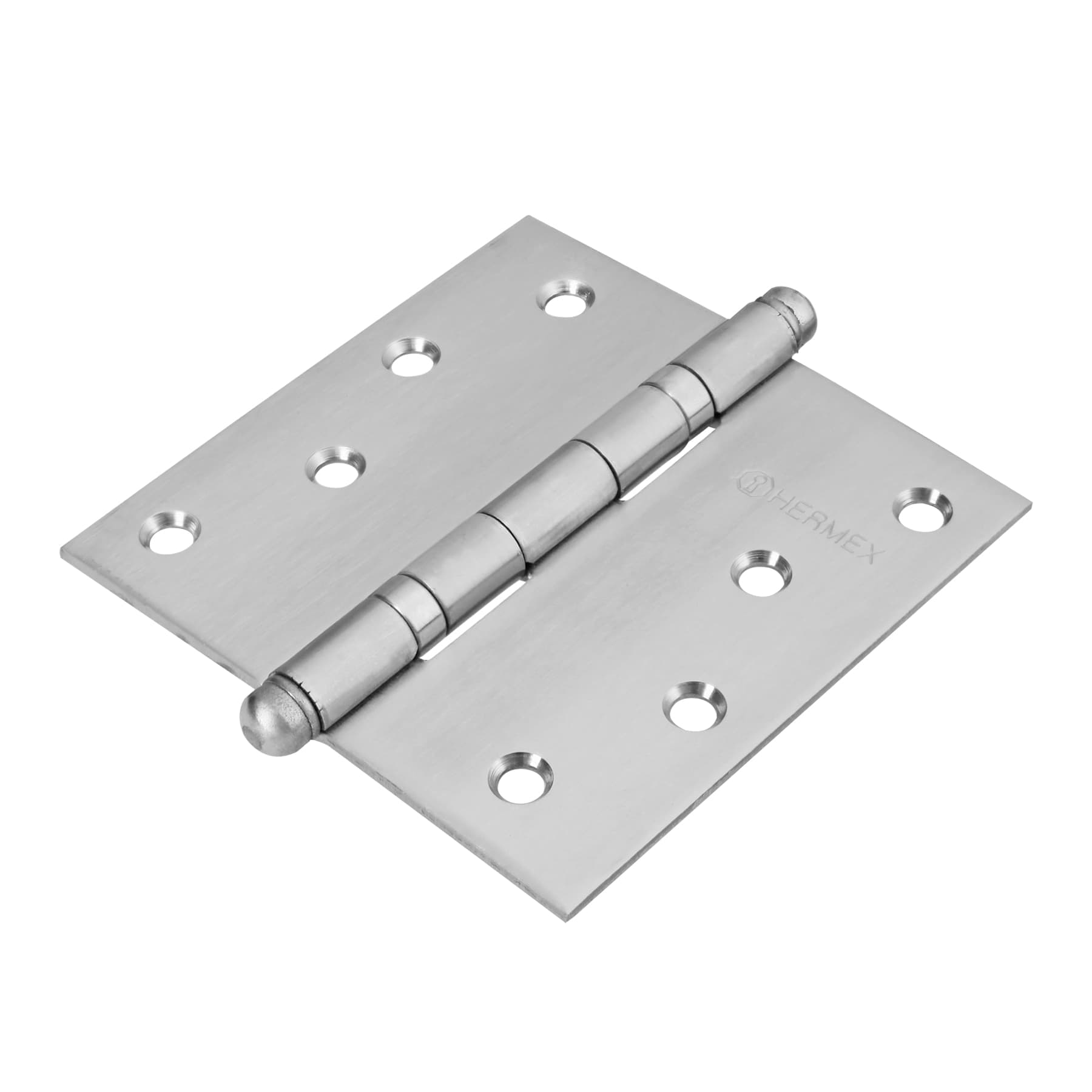 Hermex BC-404R Bisagra cuadrada 4' acero inoxidable, redonda