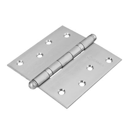 Hermex BC-404R Bisagra cuadrada 4' acero inoxidable, redonda