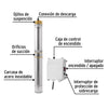 28202 BOS-1-1/2LMP Bomba sumergible tipo bala, 1-1/2HP, uso agrícola, PRETUL
