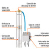 16933 BOS-1/2LM2 Bomba sumergible tipo bala, 1/2HP, uso agrícola, TRUPER