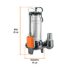 Bomba sumergible acero inox./hierro, a.sucia, 1HP, TRUPER