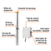 102977 BOS-2LM-2 Bomba sumergible tipo bala, 2HP, uso agrícola, 220V, TRUPER