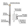 28201 BOS-2LMP Bomba sumergible tipo bala, 2HP, uso agrícola, PRETUL