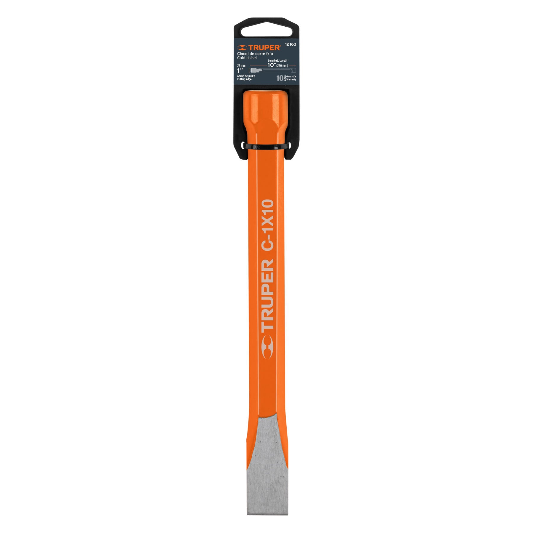 Truper C-1X10 Cincel de corte frío, 1 X 10'
