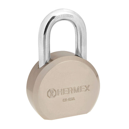 Hermex CA-65Q Candado redondo, 65mm, gancho corto, llave de puntos,blister
