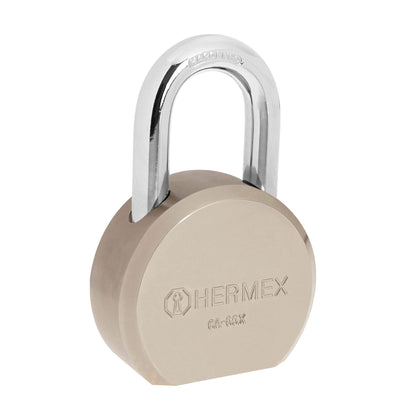 Hermex CA-65X Candado redondo, 65mm, gancho corto, llave tetra, blister