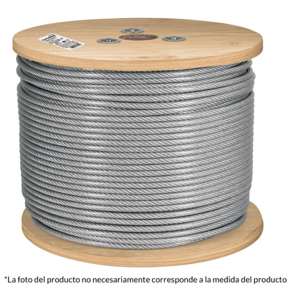 Fiero CAB-1/8FX3 Cable flexible 1/8' acero 7x19 recubierto PVC, 300 m