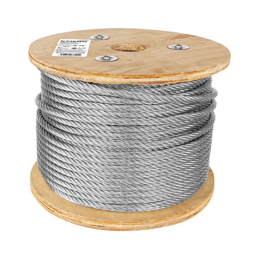 Fiero CAB-3/8F Cable flexible 3/8' de acero 7x19 hilos, 75 m