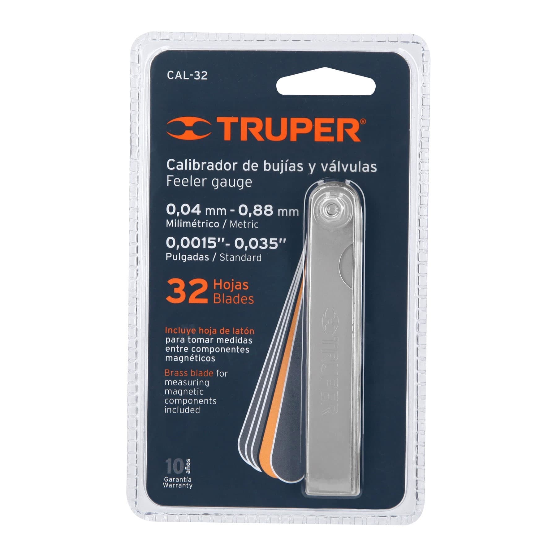 Truper CAL-32 Calibrador de 32 hojas std / mm