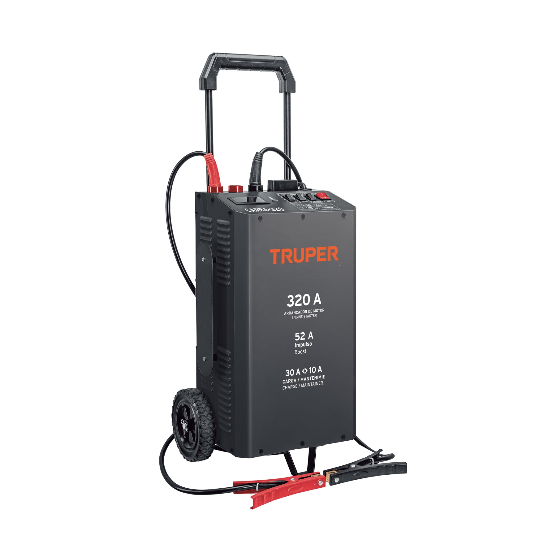 Cargador de baterías 320 A con arrancador, 12V y 24V, TRUPER