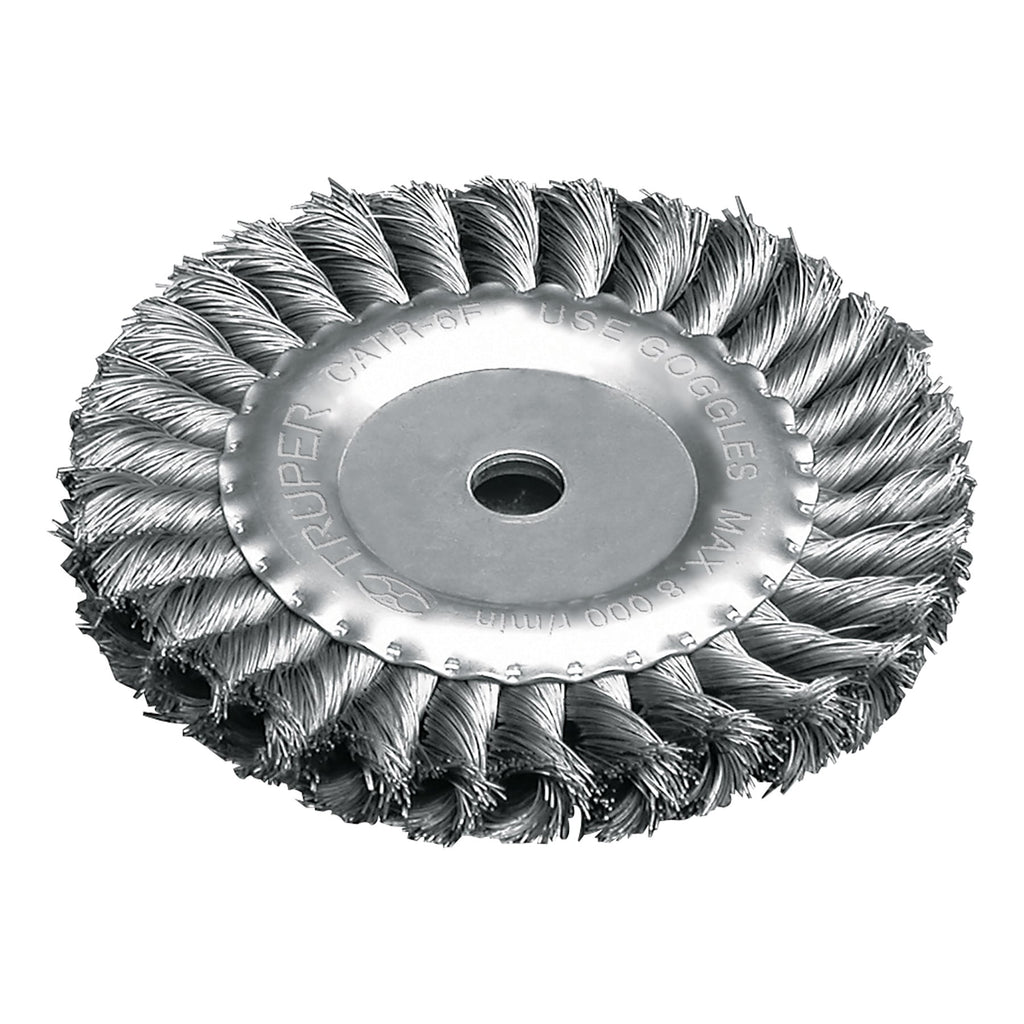 Truper CATR-6F Carda trenzado fino, 6 X 5/8' para esmeril