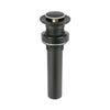 47982 Contra p/lavabo, 1-1/4', sin rebosadero, push, latón, negro