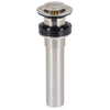 Foset CE-206SN Contra p/lavabo sin rebosadero, sistema push, satín, 1-1/4'