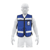 Truper CHS-900AR Chaleco brigadista con cintas reflejantes, color azul rey