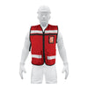 Truper CHS-900R Chaleco brigadista con cintas reflejantes, color rojo