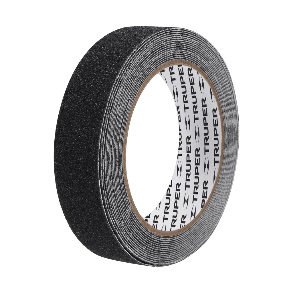 Truper CIA-15N Rollo de 5 m de cinta antiderrapante negra 25mm con abrasivo