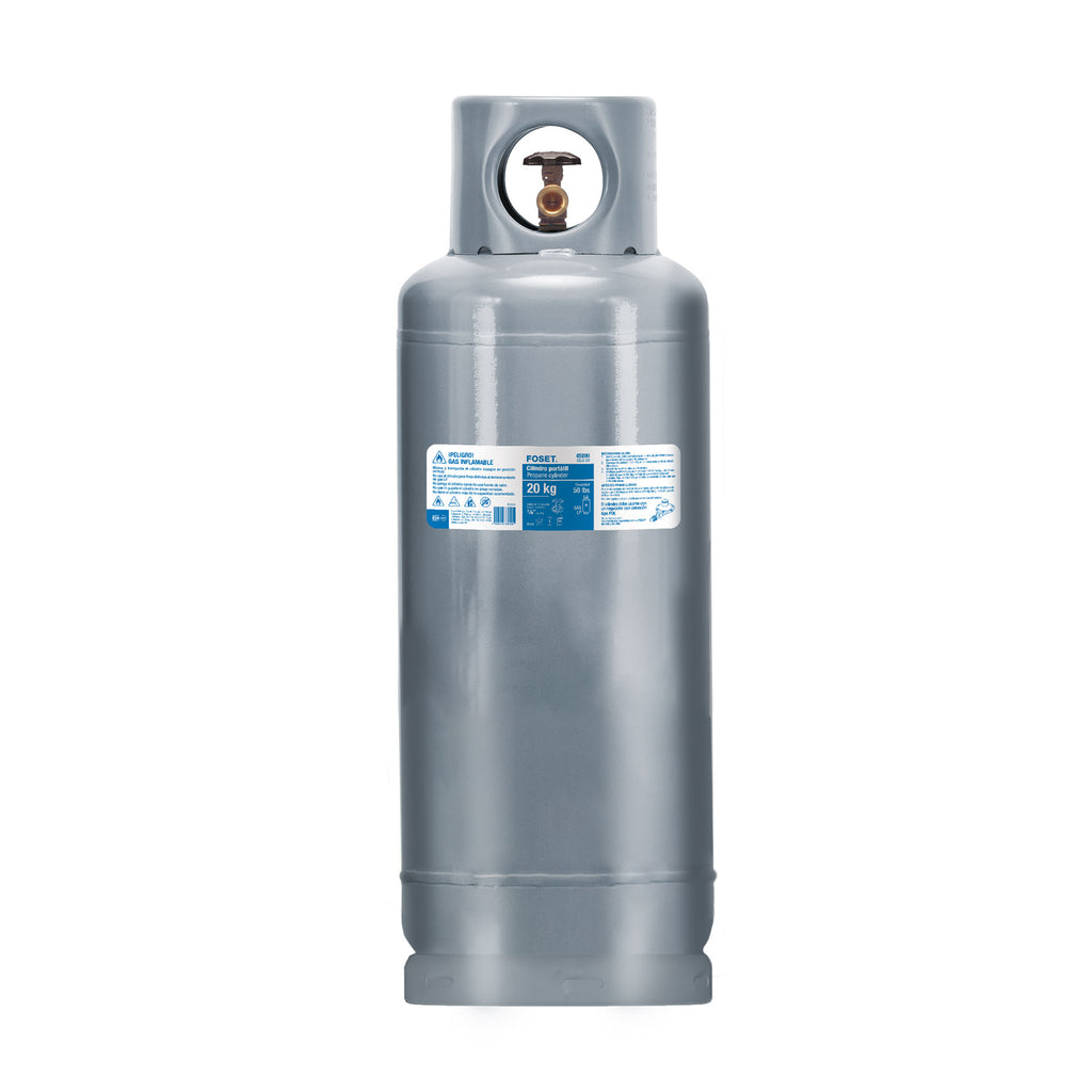 Cilindro portátil para gas LP, 20kg (44lb) Foset