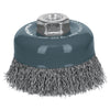 Truper CO-510MR Carda copa 4' alambre ondulado fino, Multi-rosca