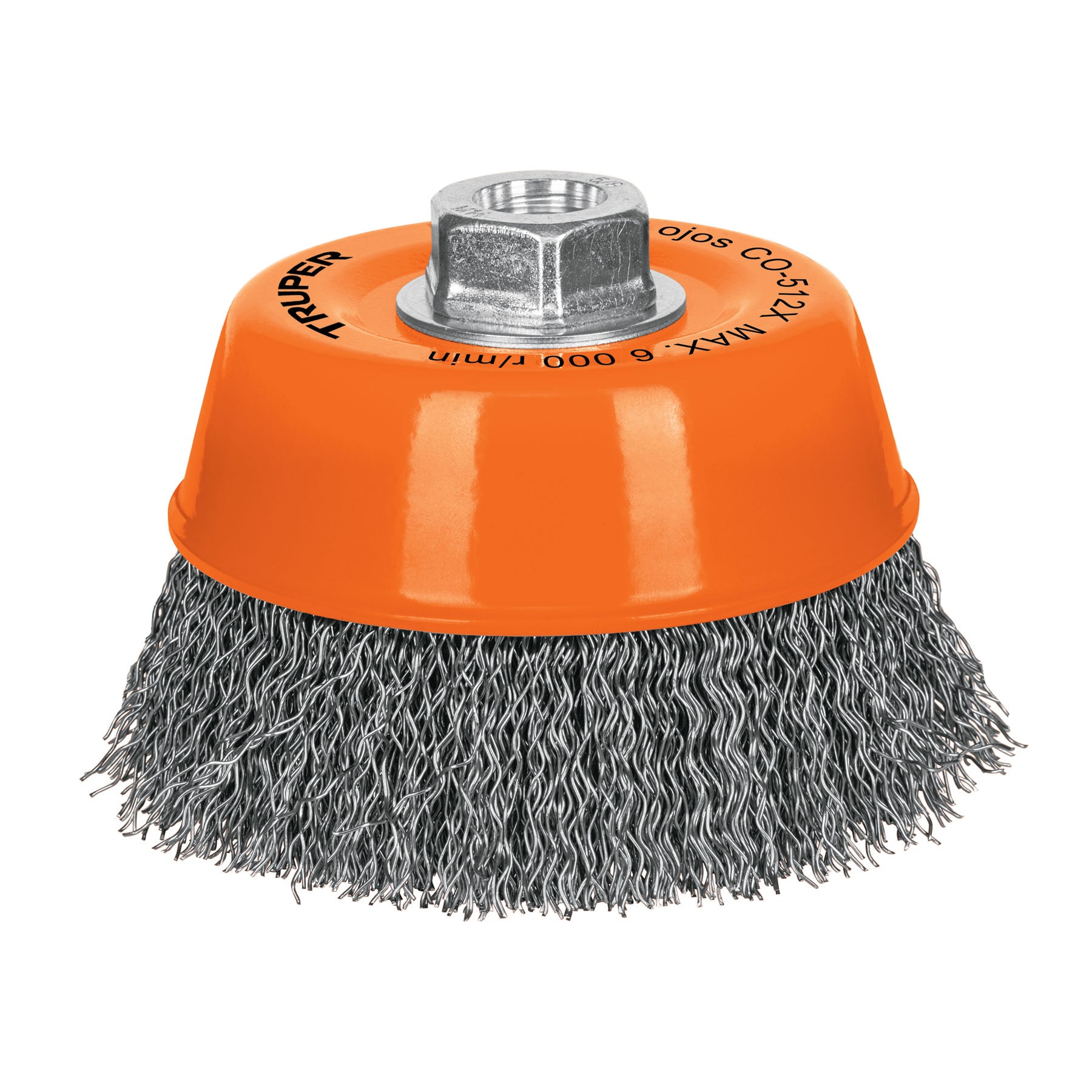 Truper CO-512X Carda de copa, alambre ondulado grueso, 5x5/8' para esmeril