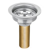 Foset CO-813 Contracanasta de acero inoxidable con tubo de latón, 3-1/2'