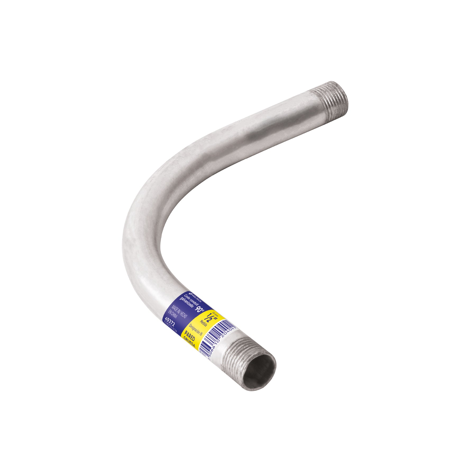 Bolsa con 10 codos conduit de 1/2" galv. et. Amarilla