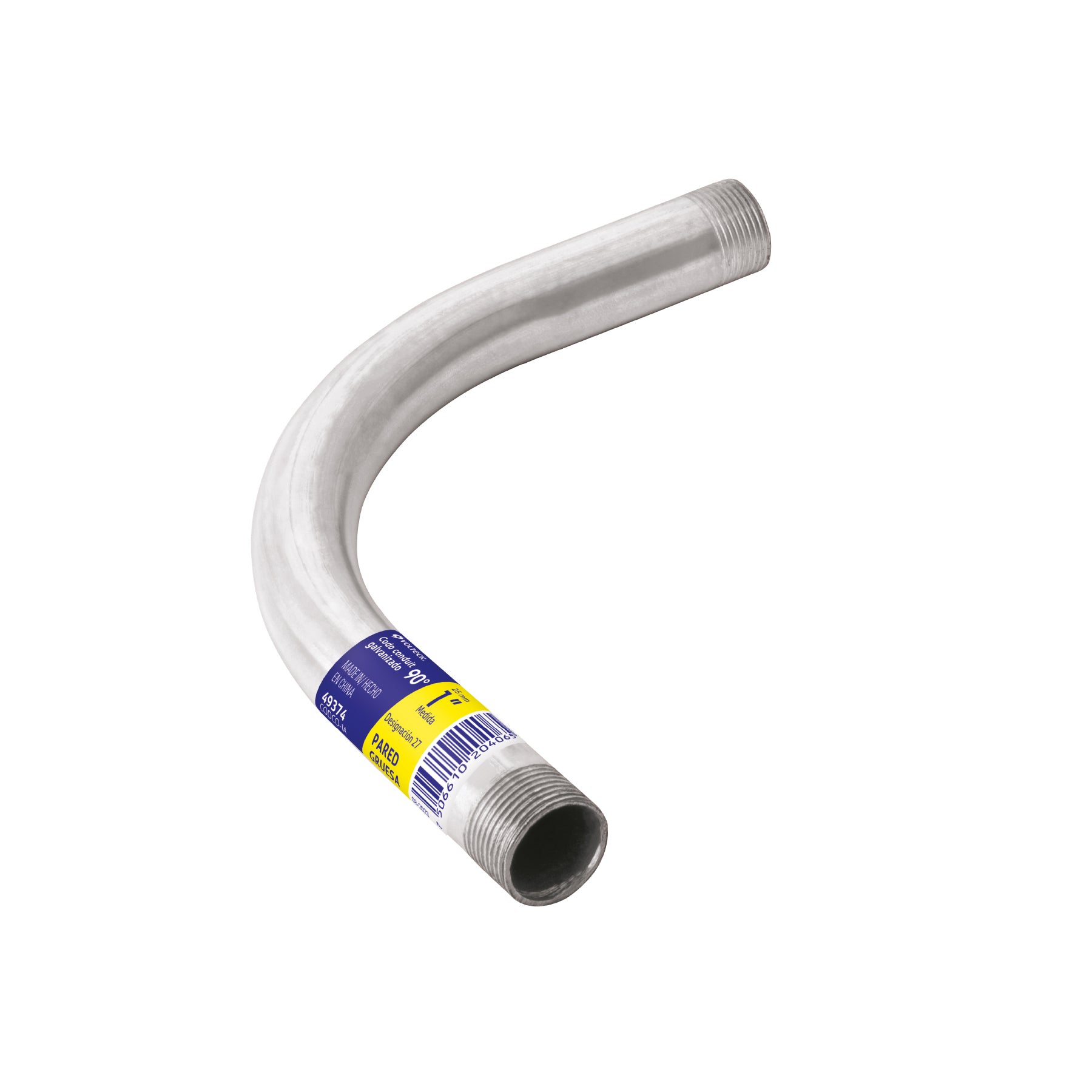 Bolsa con 5 codos Conduit de 1" galv. et. Amarilla