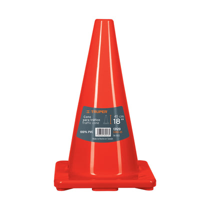Truper CONO-45 Cono de precaución de 45 cm de PVC¿